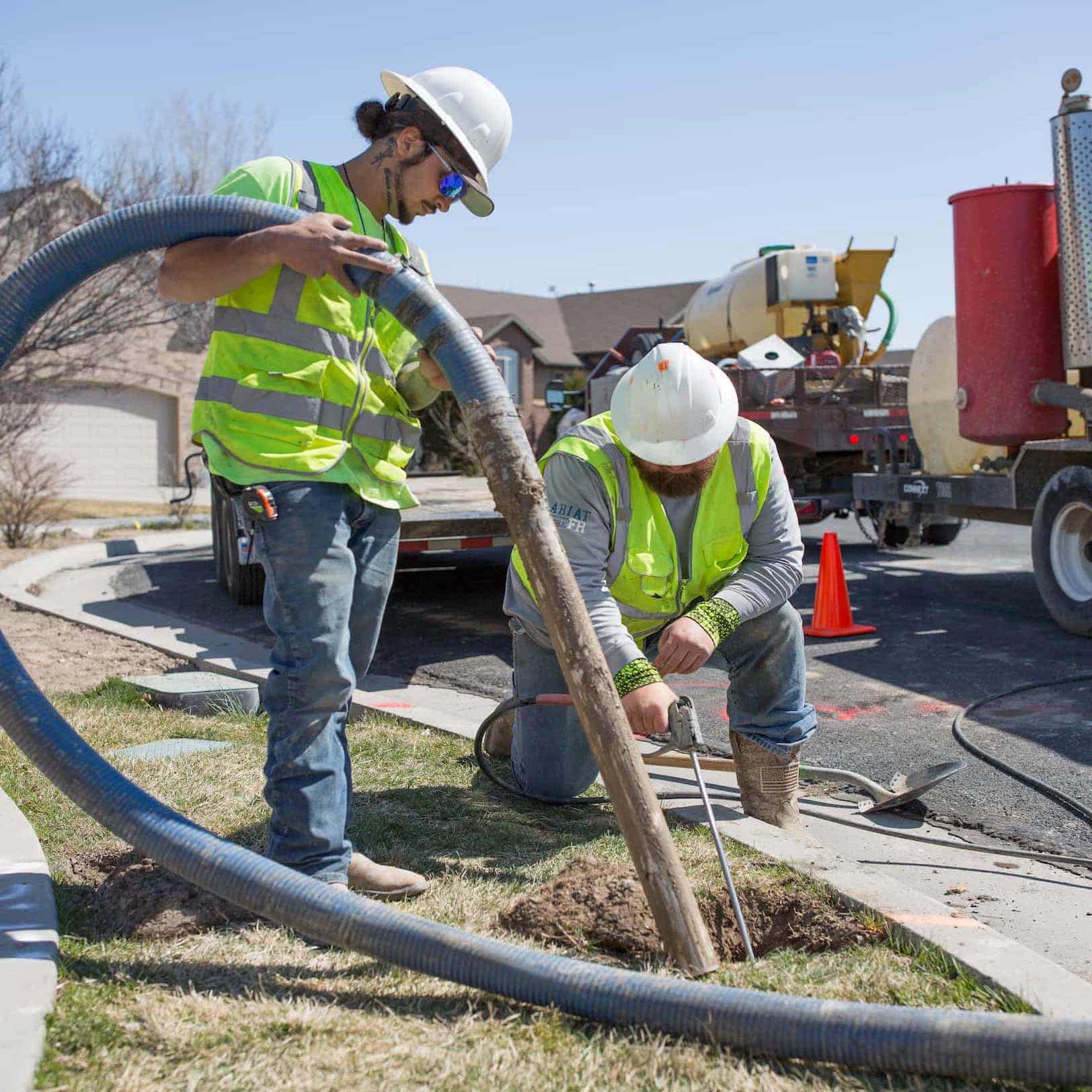 Connext workers doing underground fiber work